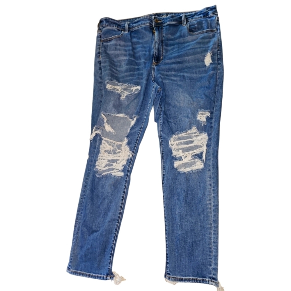 American Eagle Plus Size 22 Next Level Stretch Ripped 90% Cotton Skinny